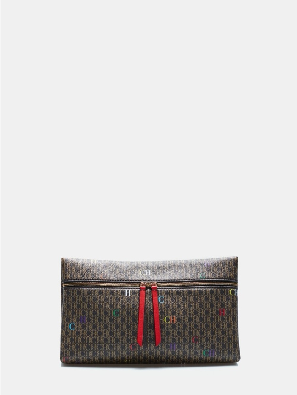 Carolina Herrera Intro medium clutch Monogram Crossbody Clutch in Brown - Picture 4 of 15